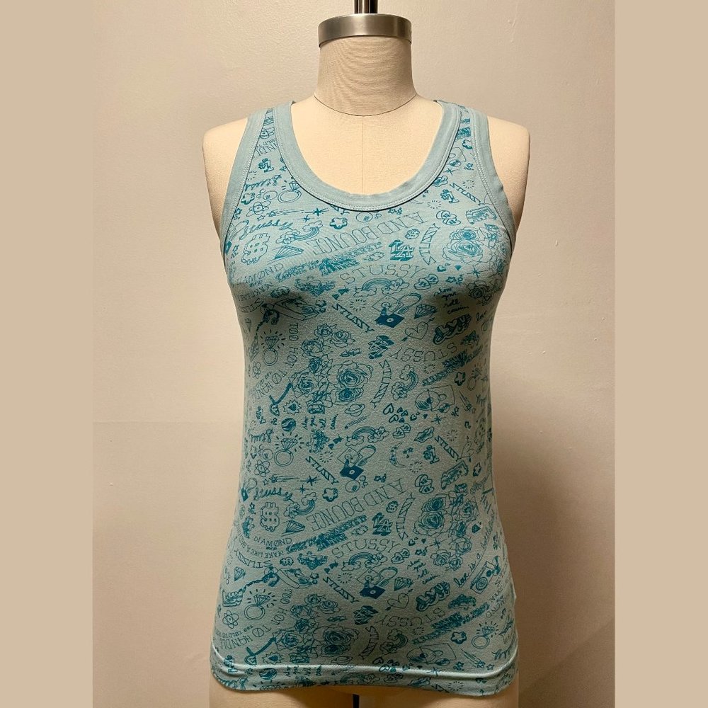 Stussy Girls Diamond Dolls Tank – Seafoam Size M